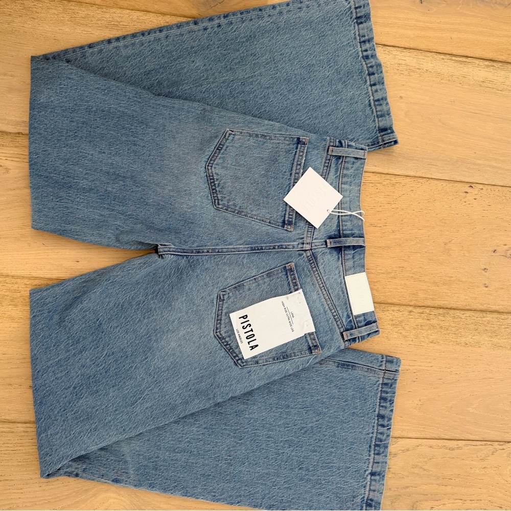 NWT Pistola LANA high waist wide leg jeans in BREAK size 25 - Picture 4 of 5